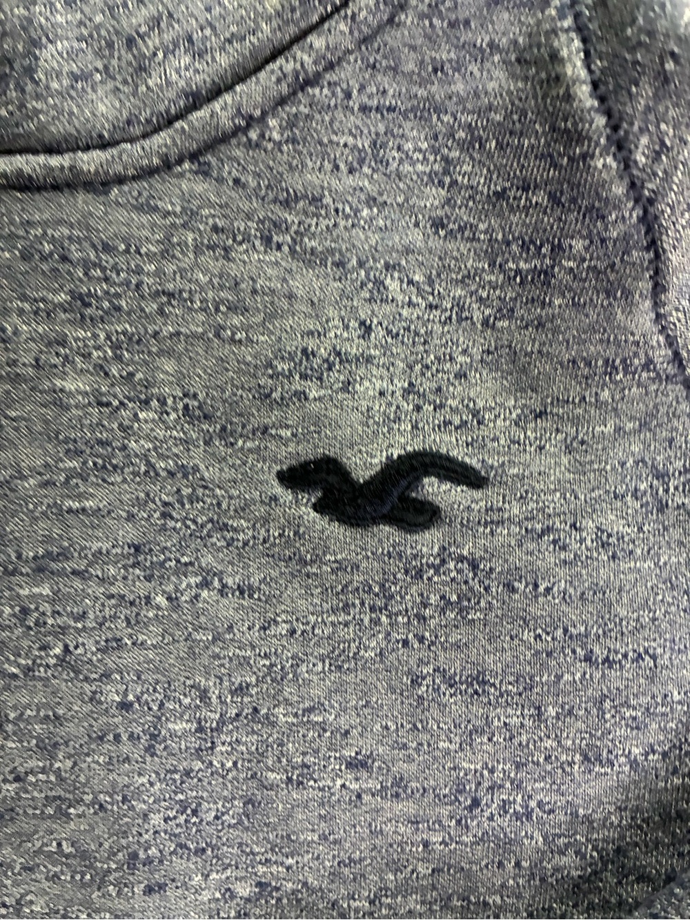 Hollister Men's Size Small Heather Navy Logo Sweater